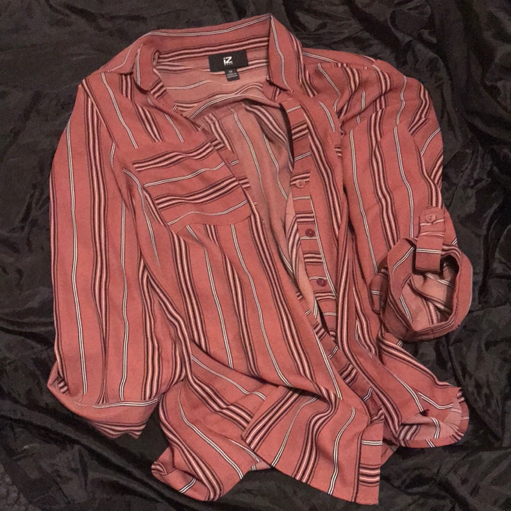 Stripped button down shirt
